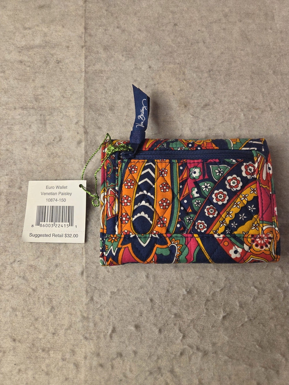 Vera Bradley Wallet Floral Print Wallet in Blue NWT - Picture 2 of 7
